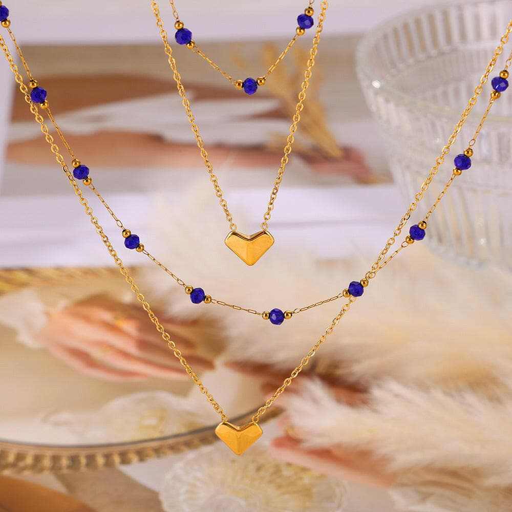 Elegant titanium steel crystal necklace - Love Salve